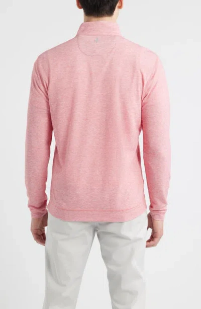 Johnnie-o Pircio Performance Quarter Zip Pullover In Pink