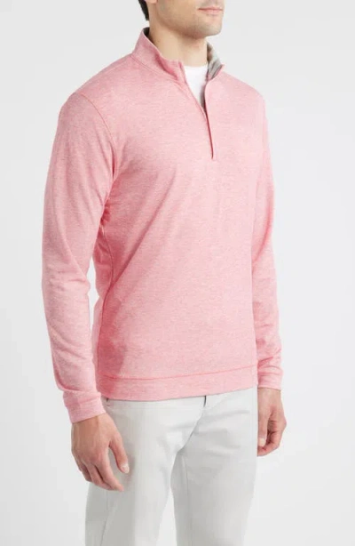 Johnnie-o Pircio Performance Quarter Zip Pullover In Pink