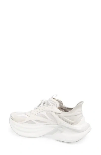 Fendi Light Mesh Sneakers Chunky Sole Pull Tab In White