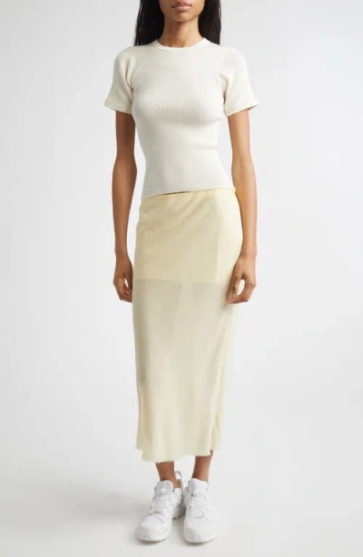 Rier Silk Rib T-shirt In White