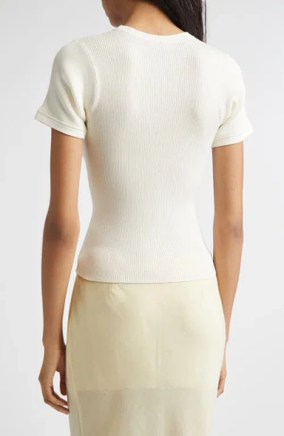 Rier Silk Rib T-shirt In White