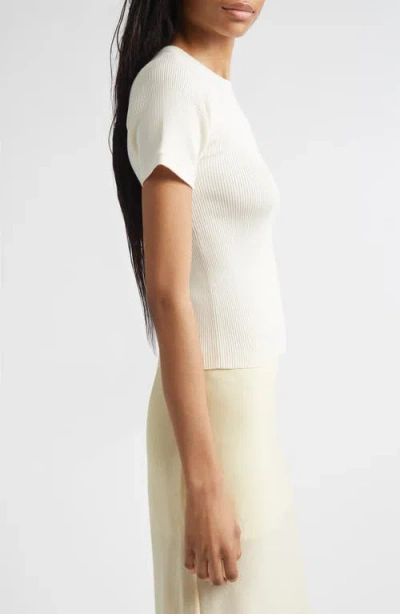 Rier Silk Rib T-shirt In White
