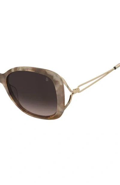 Stuart Weitzman 58mm Gradient Square Sunglasses In Brown