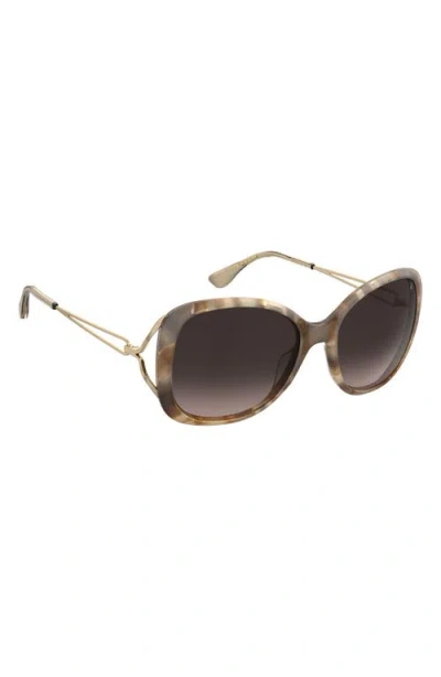 Stuart Weitzman 58mm Gradient Square Sunglasses In Brown