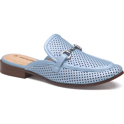 Johnston & Murphy Ali Perforated Bit Mule In Blue