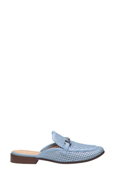Johnston & Murphy Ali Perforated Bit Mule In Blue