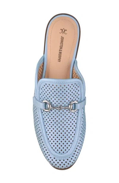 Johnston & Murphy Ali Perforated Bit Mule In Blue