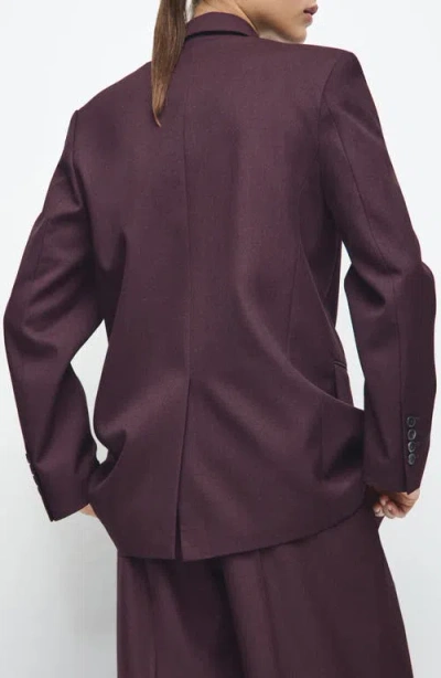 Mango Hidra Notch Lapel Jacket In Red