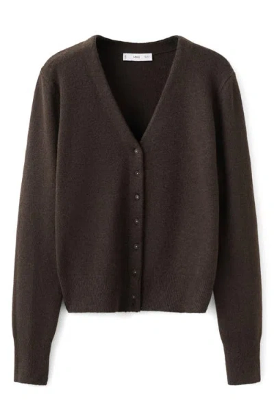 Mango Simone Cardigan In Brown