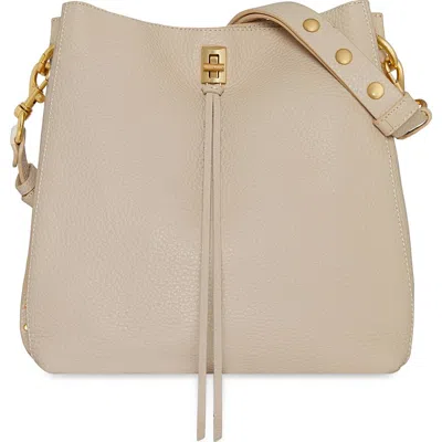Rebecca Minkoff Darren Medium Pebbled Leather Shoulder Bag In Nude