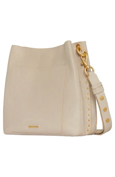 Rebecca Minkoff Darren Medium Pebbled Leather Shoulder Bag In Nude