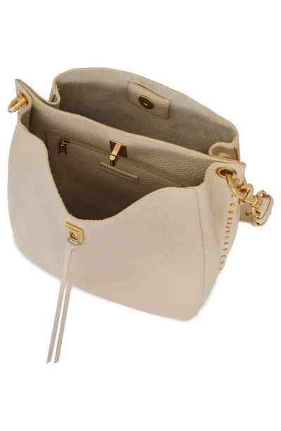 Rebecca Minkoff Darren Medium Pebbled Leather Shoulder Bag In Nude