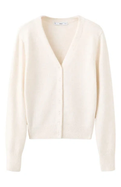 Mango Simone Cardigan In White