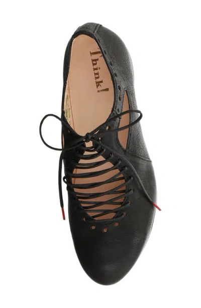 Think ! Guad Lace-up Flat In Black