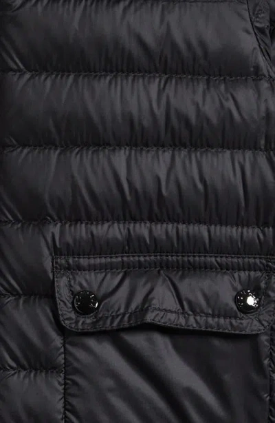 Moncler Lans Nylon Down Jacket In Black