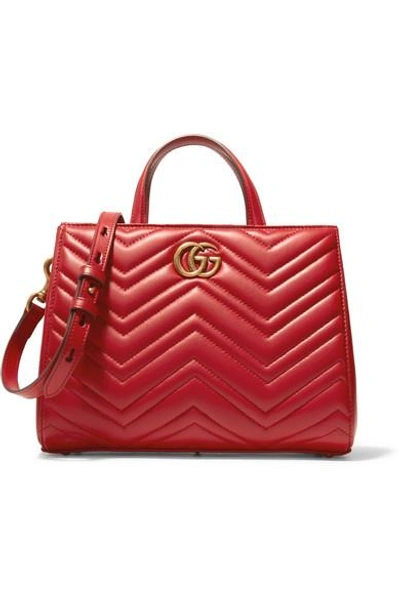 Shop Gucci Gg Marmont Quilted Leather Tote