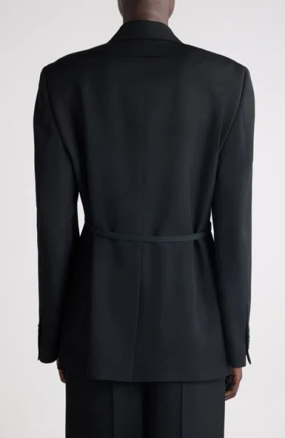 Balenciaga Tailored Wrap Wool Jacket Regular Fit In Black