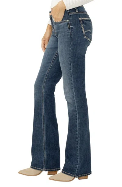 Silver Jeans Co. Elyse Mid Rise Bootcut Jeans In Blue