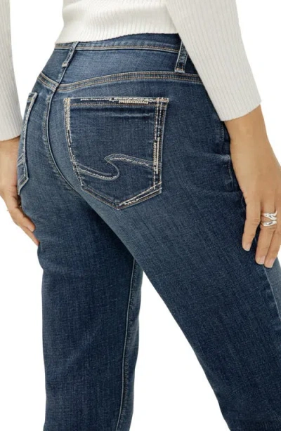 Silver Jeans Co. Elyse Mid Rise Bootcut Jeans In Blue