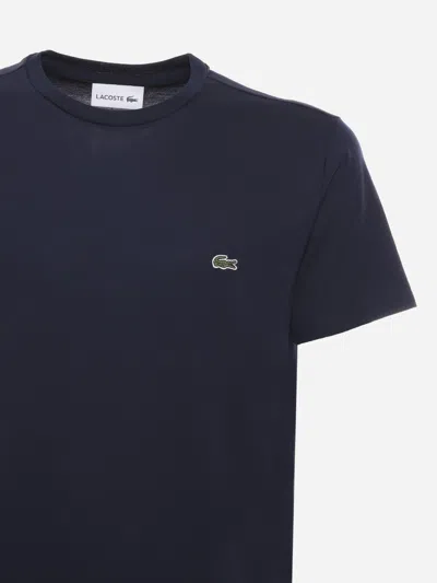 Lacoste Mens Classic Fit Cotton Jersey T-shirt In Blue
