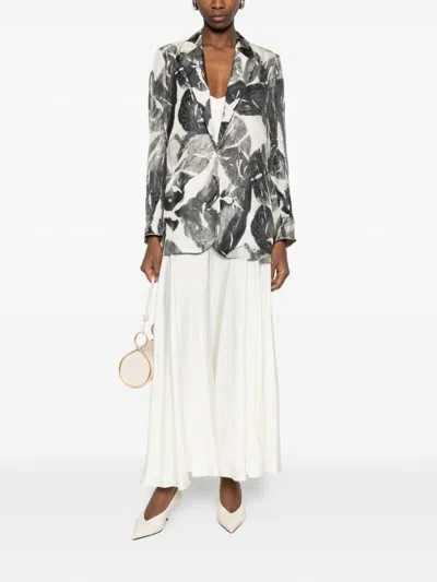 Alysi Printed Single-breasted Jacket In Multi