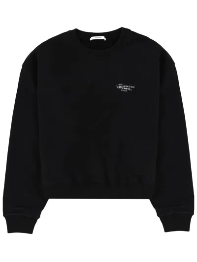 Givenchy Sweatshirt Featuring Signature Brand Stamp Crewneck In Black