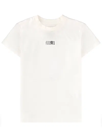 Mm6 Maison Margiela Mm6 By Maison Margiela Numeric Cotton Jersey T-shirt In White