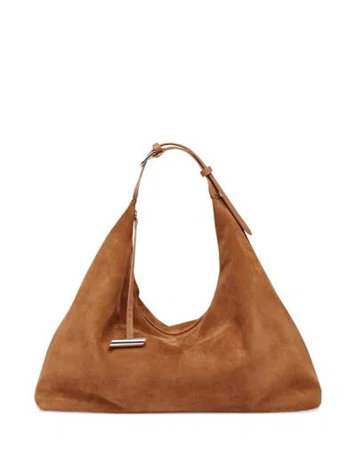 Liffner Rhum Adjustable-buckle Pillow Tote Bag In Brown