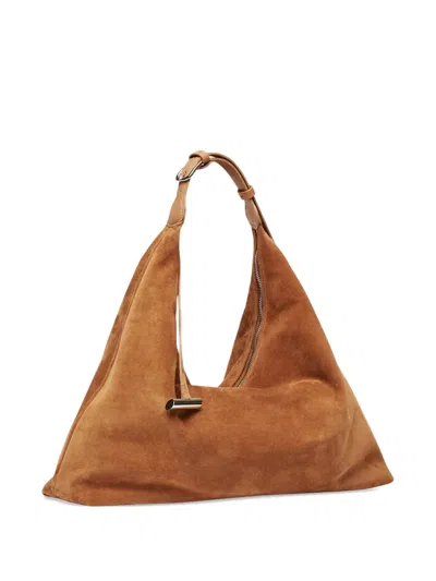 Liffner Rhum Adjustable-buckle Pillow Tote Bag In Brown