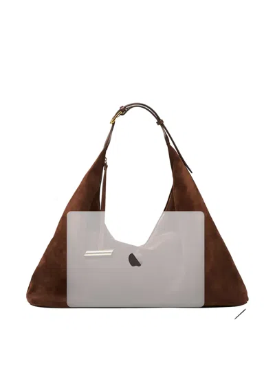 Liffner Rhum Adjustable-buckle Pillow Tote Bag In Brown