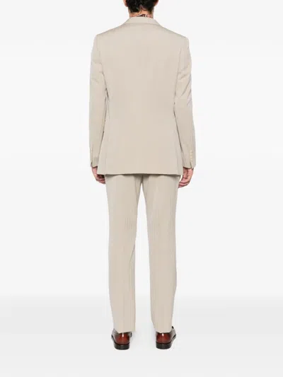 Fursac Buttoned Single-breasted Suit In Green
