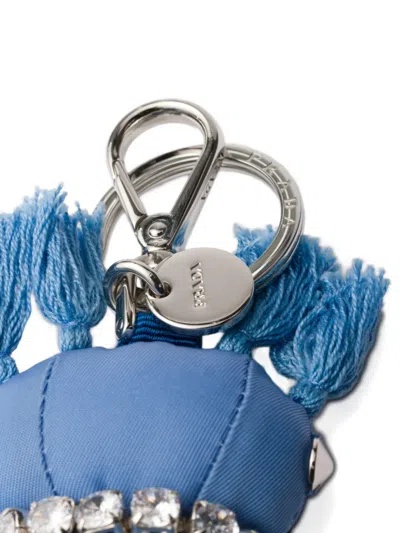 Prada Tassel Keyring In Brown