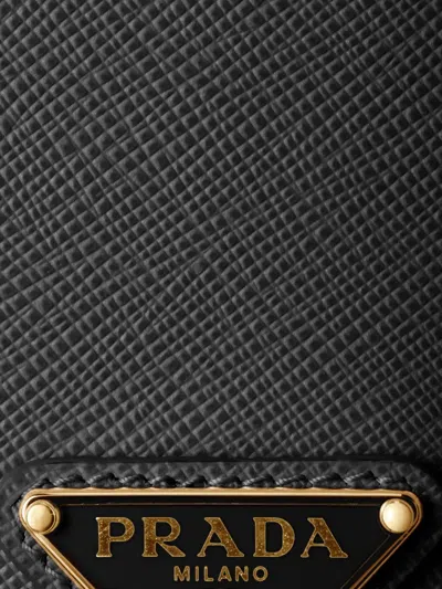 Prada Leather Iphone 17 Pro Case In Brown