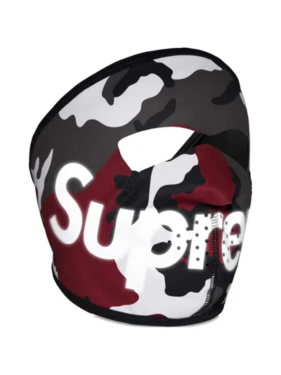 Supreme Windstopper "red" Facemask In Brown