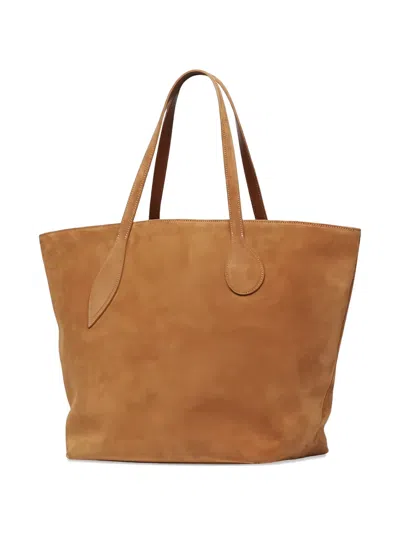 Liffner Sprout Tote Rhum Suede In Brown