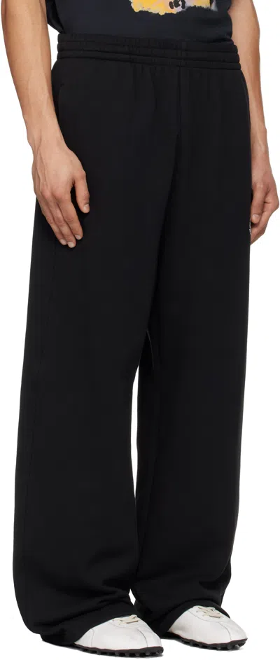 We11 Done Black 'we11done' Curved Sweatpants In Black