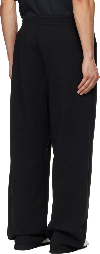 We11 Done Black 'we11done' Curved Sweatpants In Black