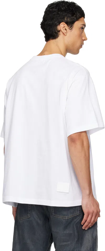 We11 Done White Large Basic Logo T-shirt In White