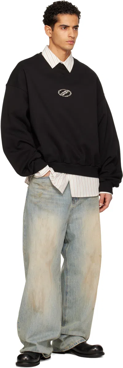 We11 Done Black Se11done Sweatshirt In Black