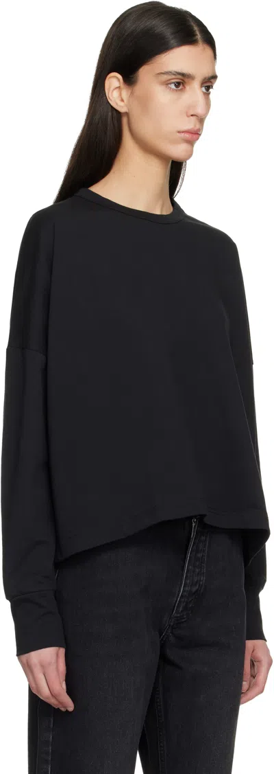 Studio Nicholson Black Loop Long Sleeve T-shirt In Black