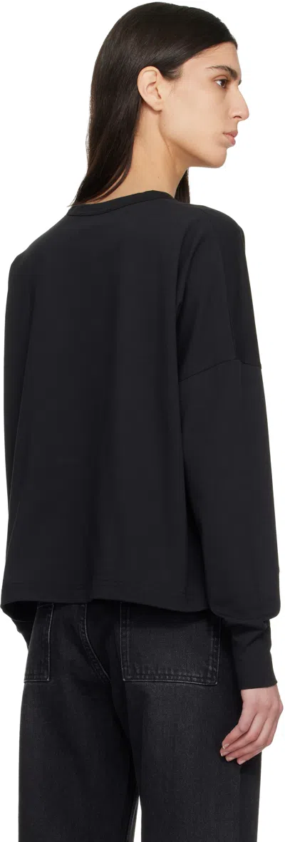 Studio Nicholson Black Loop Long Sleeve T-shirt In Black