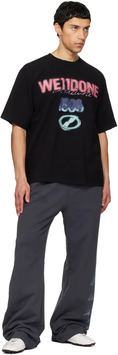 We11 Done Spray 1506 T-shirt In Black