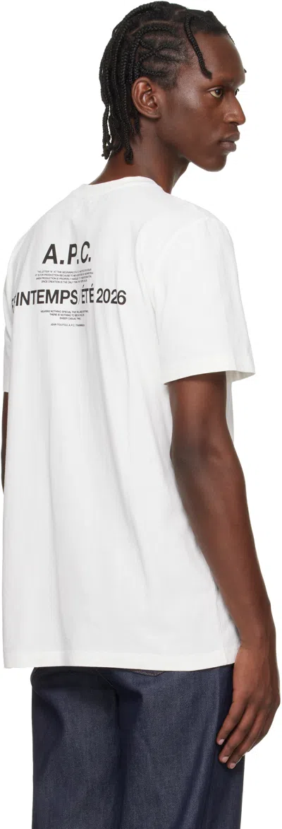 A.p.c. Off-white Lewis T-shirt In White