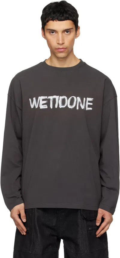 We11 Done Long-sleeved T-shirt In Gray