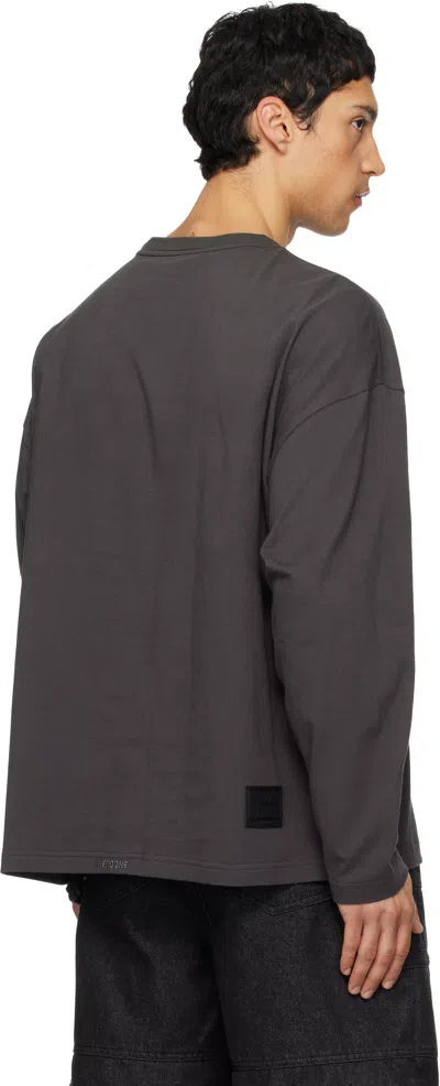 We11 Done Long-sleeved T-shirt In Gray