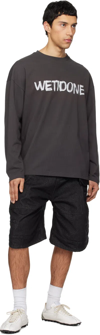 We11 Done Long-sleeved T-shirt In Gray