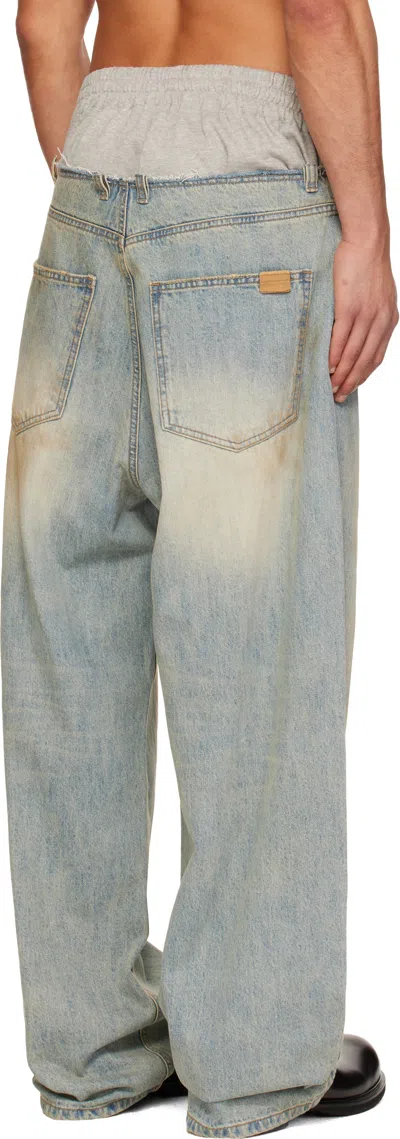 We11 Done Distressed-effect Jeans In Blue