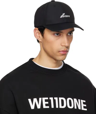 We11 Done Black 'se11done' Cap In Black