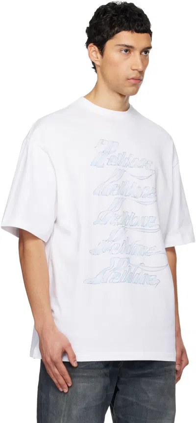 We11 Done Se11done Multi-logo T-shirt In White