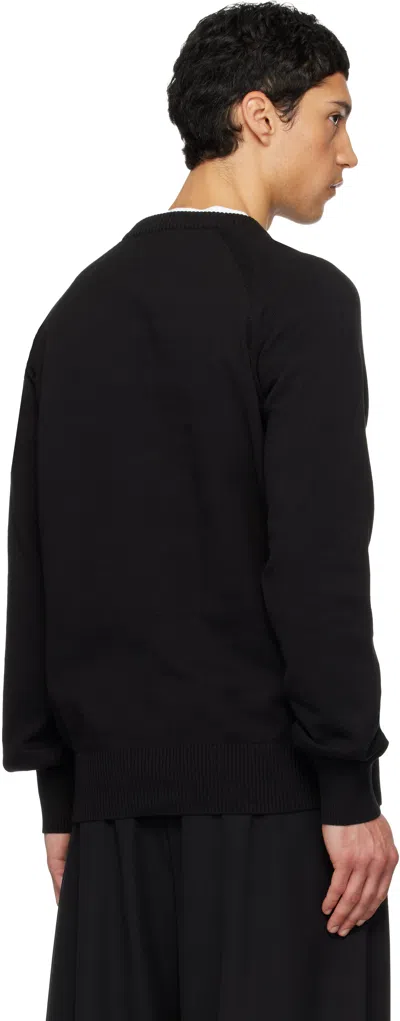 We11 Done Black 'we11done' Multi Logo T-shirt In Black